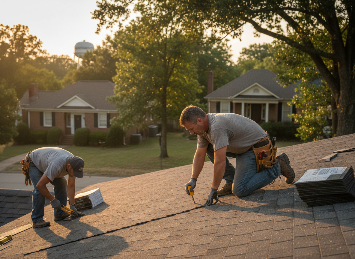 Asphalt shingle roofing in Montgomery